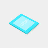 Aanpassen Kalm Jouw tekst Turquoise Blue houden Post-it® Notes (Schuin)
