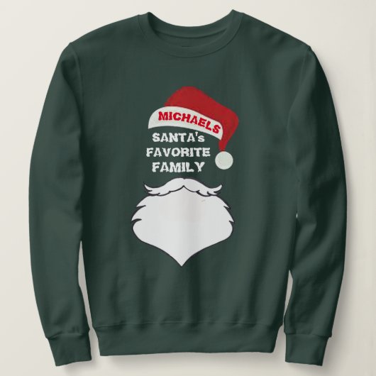 Aanpassen Kerstman Favoriete Familie Grappige Kers Trui (Design voorkant)