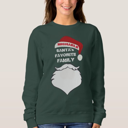 Aanpassen Kerstman Favoriete Familie Grappige Kers Trui (Voorkant)