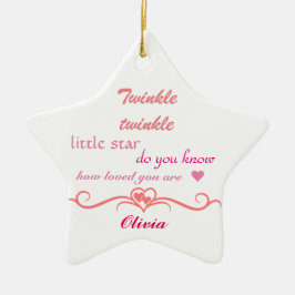 Aanpassen, kerstsierster. keramisch ornament