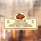 Aanpassen koffiebonen winkel voorkant raamsticker (Vel 2)