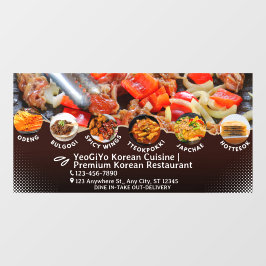 Aanpassen Koreaanse keuken Restaurant Advertentie Raamsticker