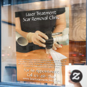 Aanpassen Laser Behandeling Litteken Verwijderings Raamsticker (Cafe Raam)
