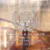 Aanpassen Lawyer Law Kantoor Gedetailleerd Front S Raamsticker (Vel 2)