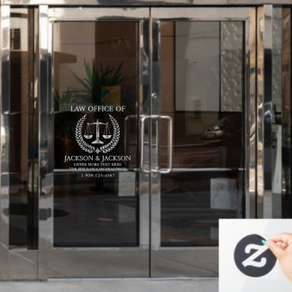 Aanpassen Lawyer Law Kantoor Gedetailleerd Front S Raamsticker