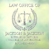 Aanpassen Lawyer Law Kantoor Gedetailleerd Front S Raamsticker (Vel 3)