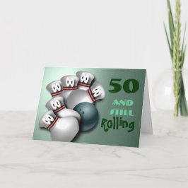 Aanpassen Leeftijd bowling Verjaardag Kaart