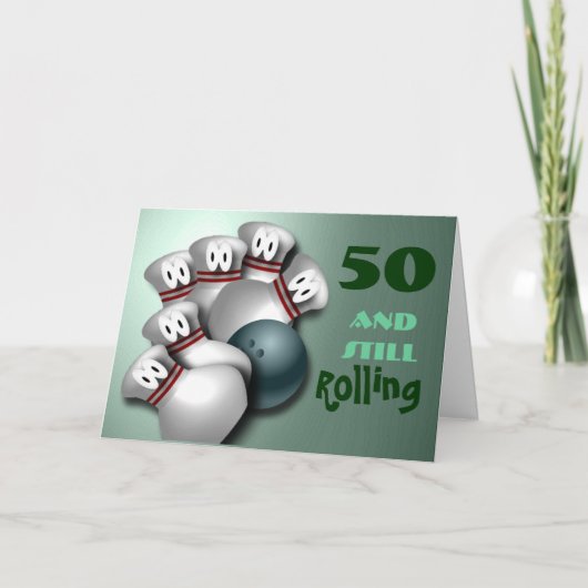 Aanpassen Leeftijd bowling Verjaardag Kaart (Voorkant)