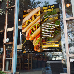 Aanpassen Lekkere Hotdogs Restaurant Voorkant Groo Poster