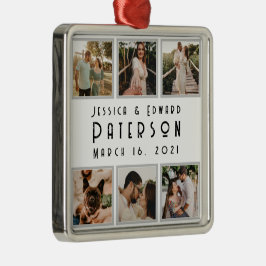 Aanpassen, liefdesfoto's Moderne persoonlijke cade Metalen Ornament