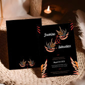 Aanpassen Love Swallows Tattoo Rockabilly Wedding Kaart