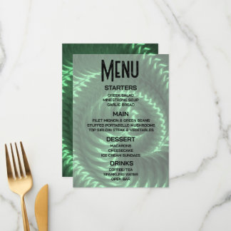 Aanpassen - Maak je eigen groene metalen spiraal Menu