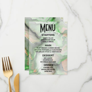 Aanpassen - Maak je eigen lichtgroene marmeren Menu