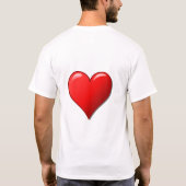 Aanpassen Mannen Basic T-Shirt Red Head Print (Achterkant)