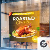 Aanpassen Market Deli Geroosterde kip Prijs Promo Raamsticker (Cafe Raam)