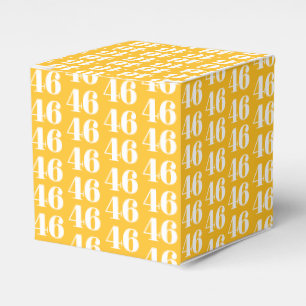 Aanpassen met aantal, geel initiaal monogram bedankdoosjes