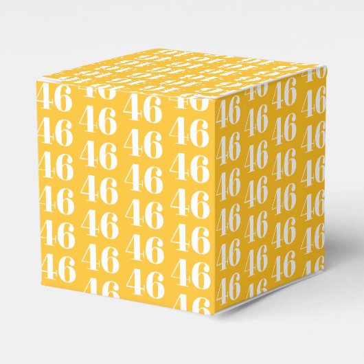Aanpassen met aantal, geel initiaal monogram bedankdoosjes (Voorkant Zijde)