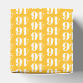 Aanpassen met aantal, geel initiaal monogram bedankdoosjes (Bovenkant)