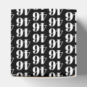 Aanpassen met aantal, zwart initiaal monogram bedankdoosjes (Bovenkant)