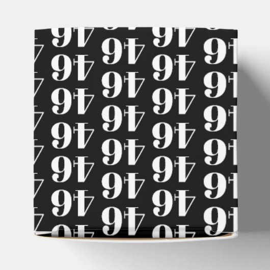 Aanpassen met aantal, zwart initiaal monogram bedankdoosjes (Bovenkant)