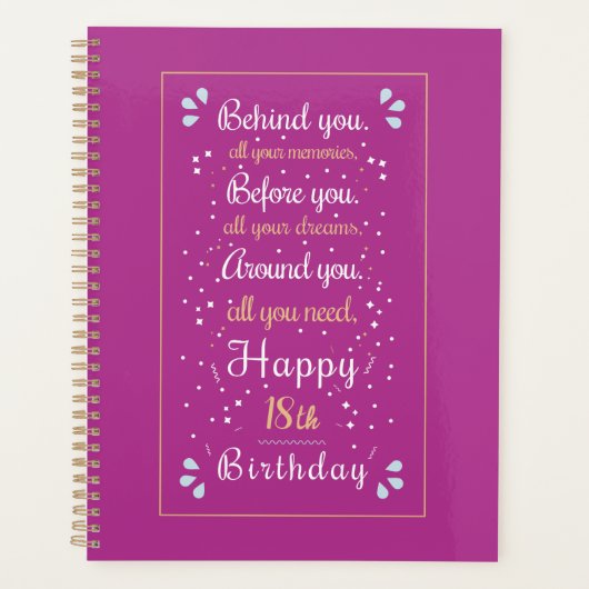 Aanpassen met bewerkbare leeftijd verjaardag planner (Voorkant)