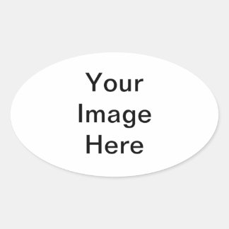 Aanpassen met de logo of naam van uw bedrijf ovale sticker