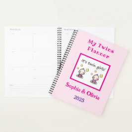 Aanpassen met foto, gepersonaliseerde meisje tweel planner