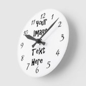 Aanpassen met gepersonaliseerde afbeeldingen en te ronde klok (Hoek)