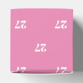 Aanpassen met het Initiaal White Number roze cadea Bedankdoosjes (Bovenkant)