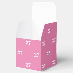 Aanpassen met het Initiaal White Number roze cadea Bedankdoosjes