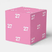 Aanpassen met het Initiaal White Number roze cadea Bedankdoosjes (Achterkant)