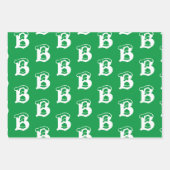 Aanpassen met Initiaal monogram Letter rood blauw Inpakpapier Vel (Voorkant 2)