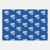 Aanpassen met Initiaal monogram Letter rood blauw  Inpakpapier Vel (Voorkant 3)