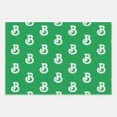 Aanpassen met Initiaal monogram Letter rood blauw  Inpakpapier Vel (Voorkant 2)