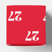 Aanpassen met Initiaal, White Letter Number red gi Bedankdoosjes (Bovenkant)