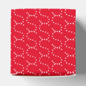 Aanpassen met Initiaal, White Letter, red gift Bedankdoosjes (Bovenkant)