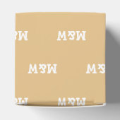 Aanpassen met Initiaal White monogram camel gift Bedankdoosjes (Bovenkant)