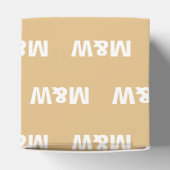 Aanpassen met Initiaal White monogram camel gift Bedankdoosjes (Bovenkant)