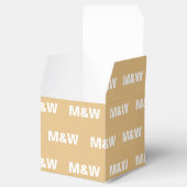 Aanpassen met Initiaal White monogram camel gift Bedankdoosjes (Geopend)