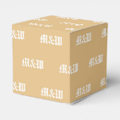 Aanpassen met Initiaal White monogram camel gift Bedankdoosjes (Achterkant)