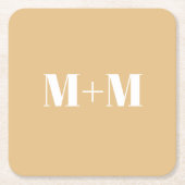 Aanpassen met Initiaal whitepicel voor Letter-numm Kartonnen Onderzetters (Voorkant)