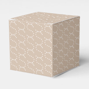Aanpassen met Initiaal, wit briefje, beige cadeau Bedankdoosjes