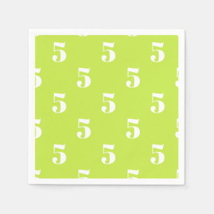 Aanpassen met Initiaal wit letternummer groen Servet