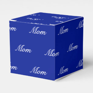 Aanpassen met Initiaal Wit monogram kobalt blauw Bedankdoosjes