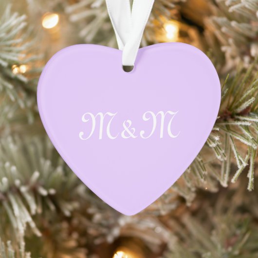 Aanpassen met Initiaal Witte-letternummerlavender Ornament (Boom)
