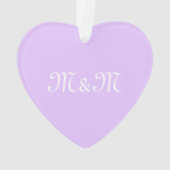 Aanpassen met Initiaal Witte-letternummerlavender Ornament (achterkant)