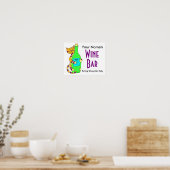 Aanpassen met jouw naam Wine Bar Poster (Keuken)