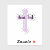 Aanpassen met jouw tekst Cross Sticker (Vel)