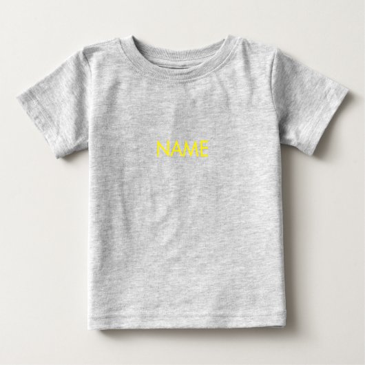 Aanpassen met naam, tekst minimalistisch gele lett (Voorkant)