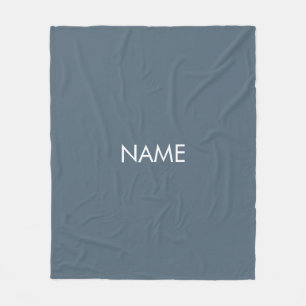 Aanpassen met naam, tekst minimalistisch grijs / b fleece deken